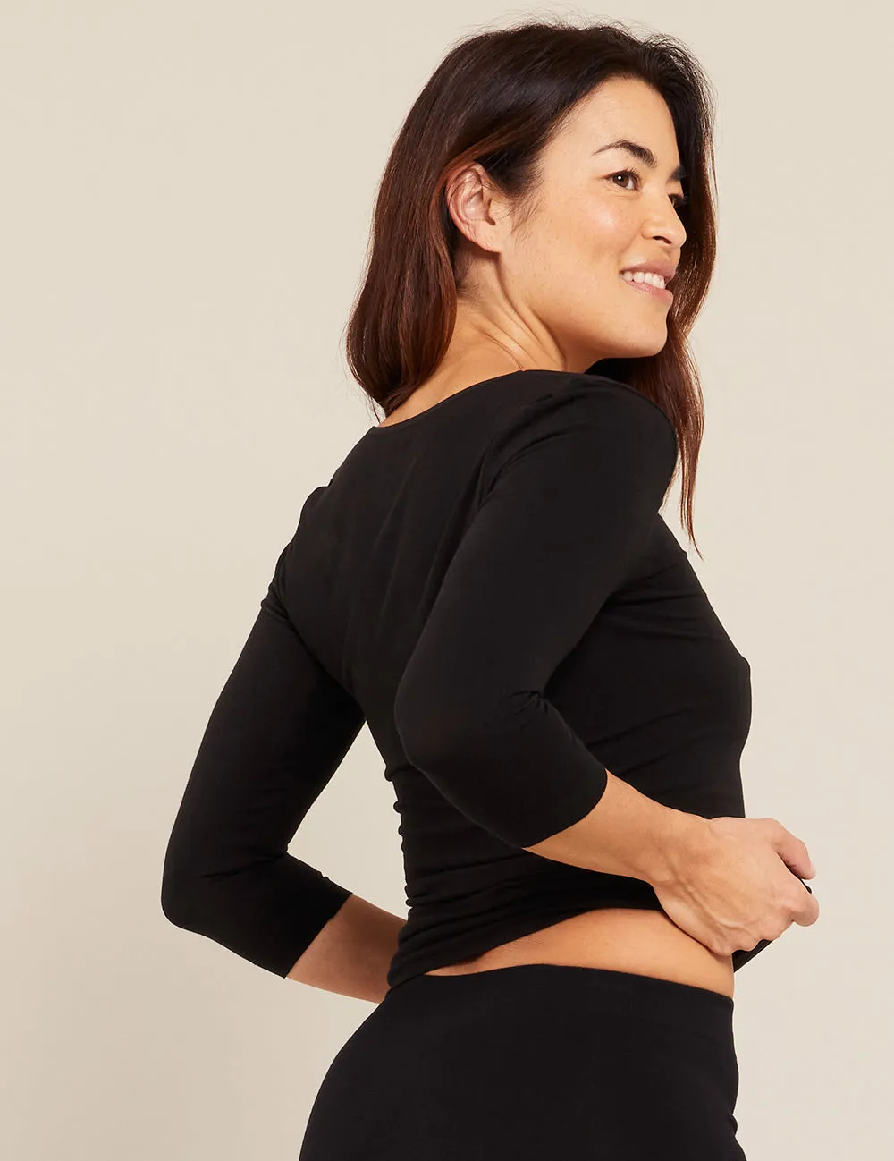 3/4 Sleeve Top - Black