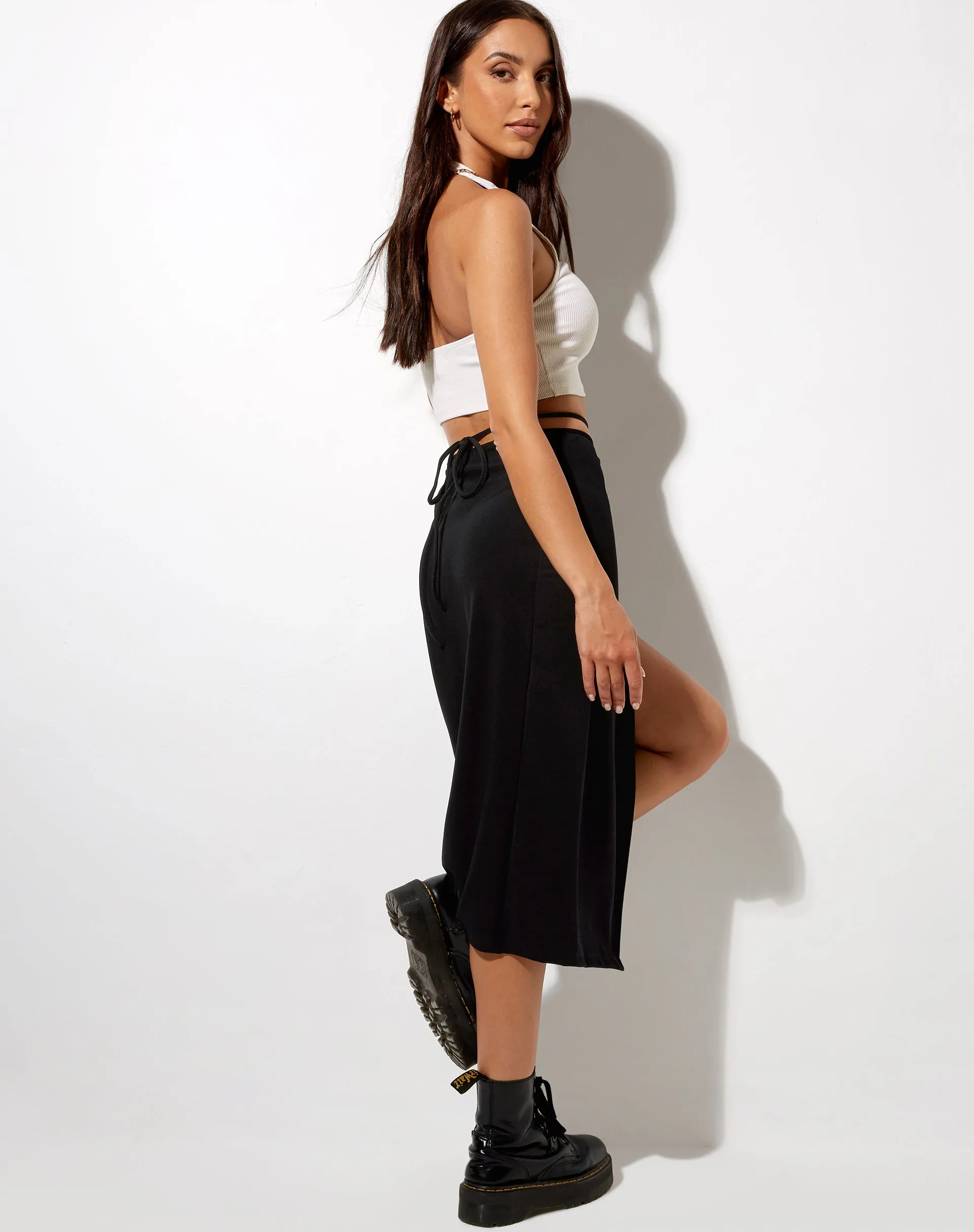 Alicia Midi Skirt in Black