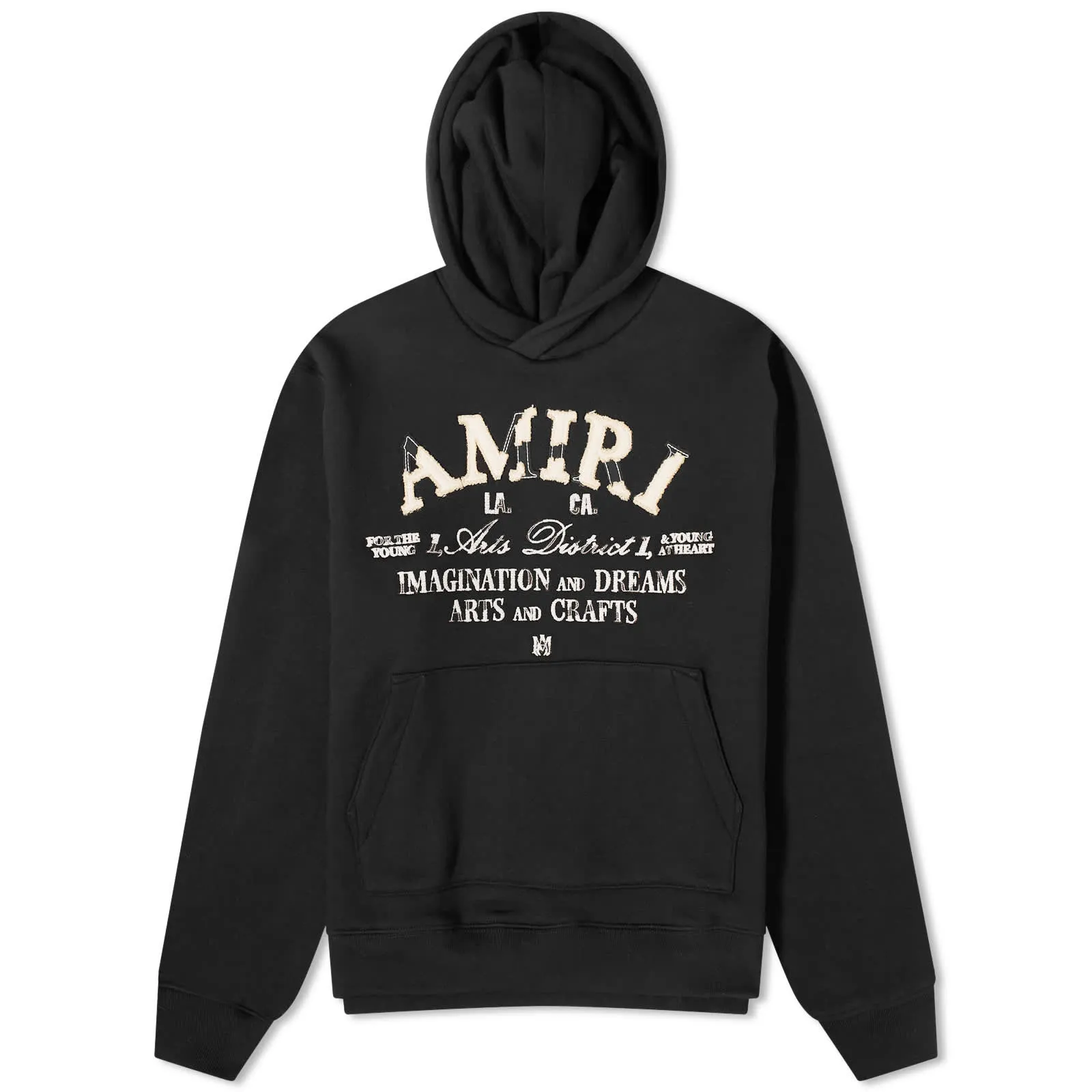 Amiri Distressed Arts District Hoodie, black