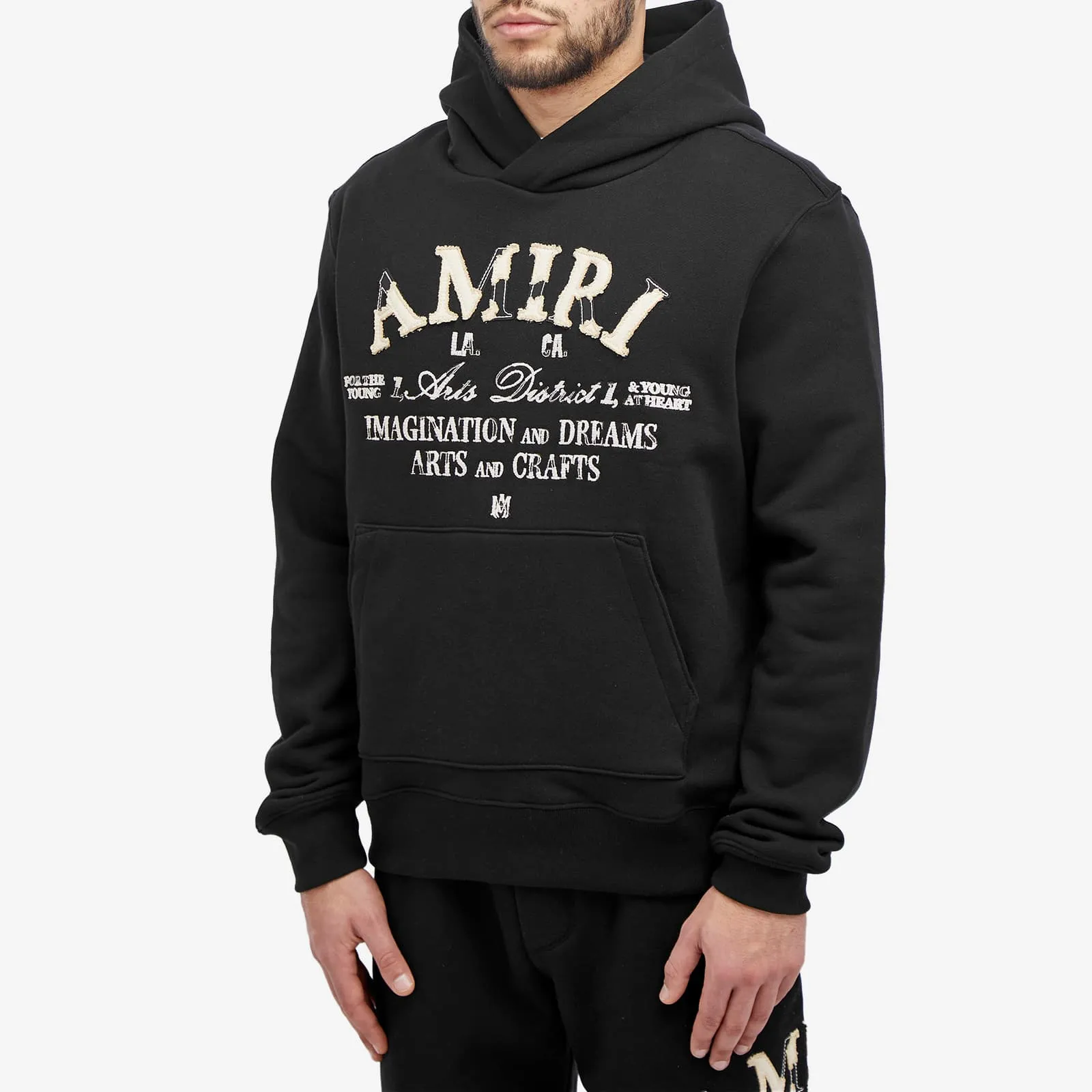 Amiri Distressed Arts District Hoodie, black