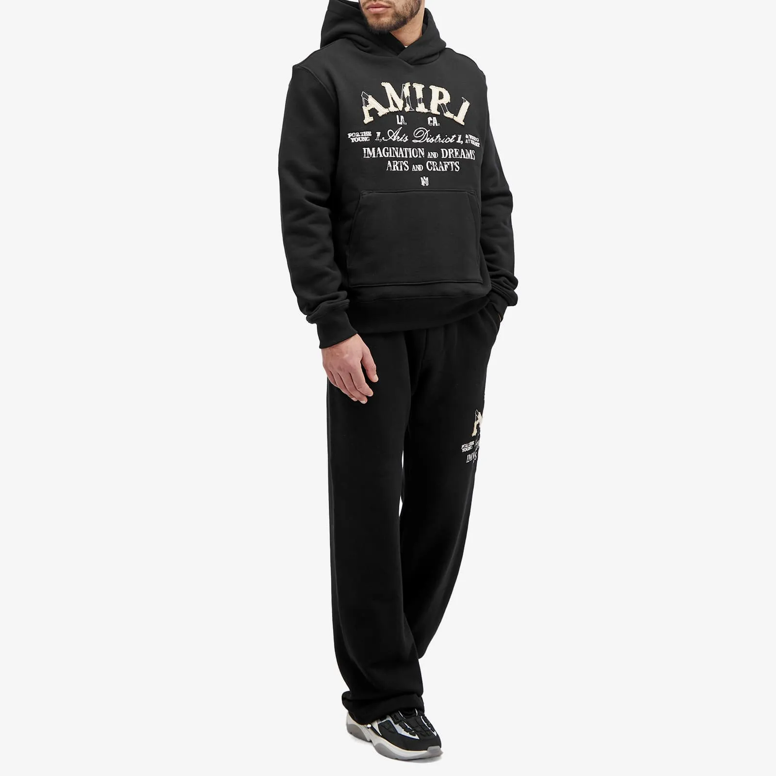 Amiri Distressed Arts District Hoodie, black