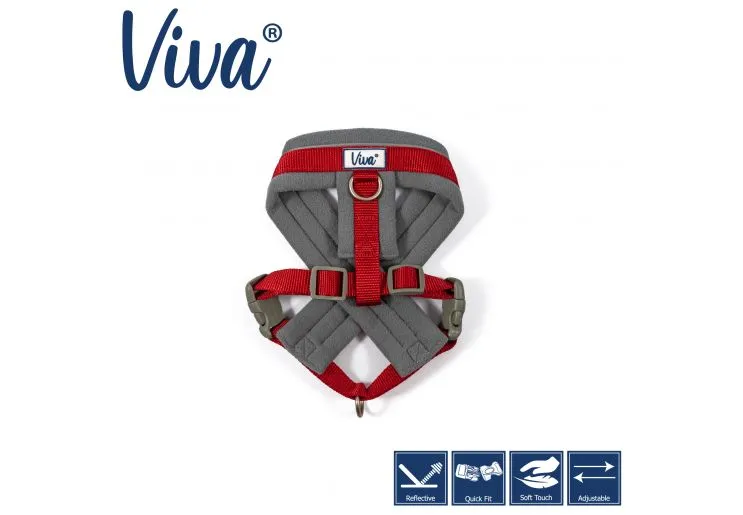 Ancol - Viva Nylon Padded Harness - Black - XLarge (70-98cm)