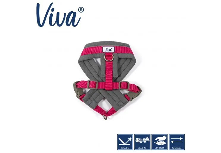 Ancol - Viva Nylon Padded Harness - Black - XLarge (70-98cm)