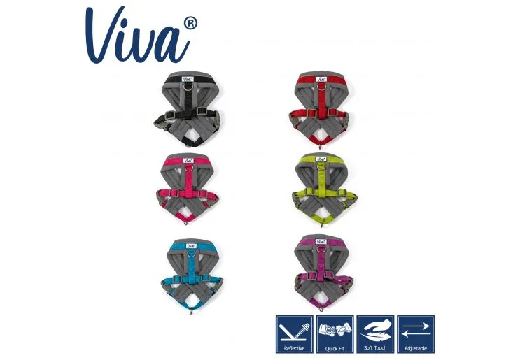 Ancol - Viva Nylon Padded Harness - Lime - Medium (41-53cm)