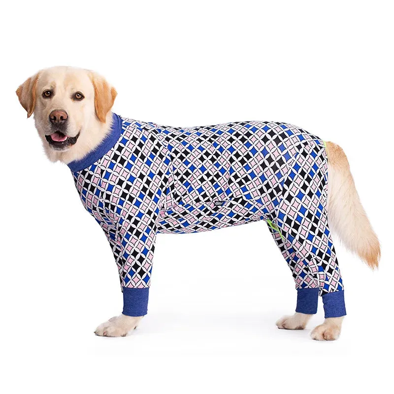 AnniePaw Large Dog Pajamas Jumpsuit Full Coverage Recovery Anti-Shedding Elastic