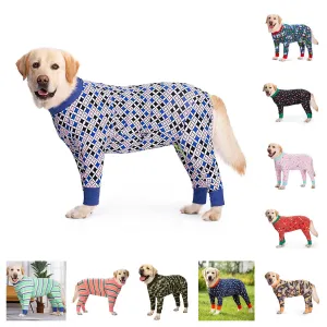 AnniePaw Large Dog Pajamas Jumpsuit Full Coverage Recovery Anti-Shedding Elastic