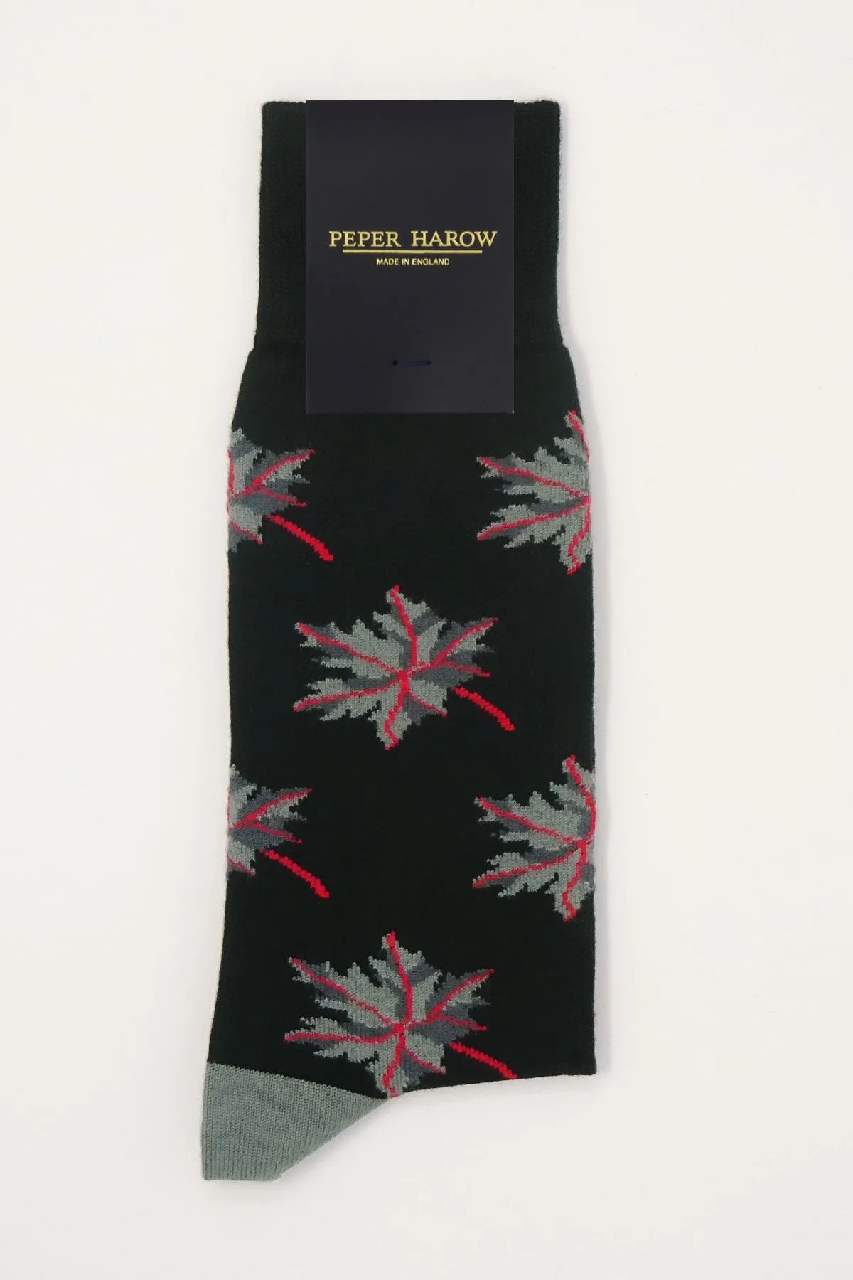 Autumn Leaf Men's Socks - Black