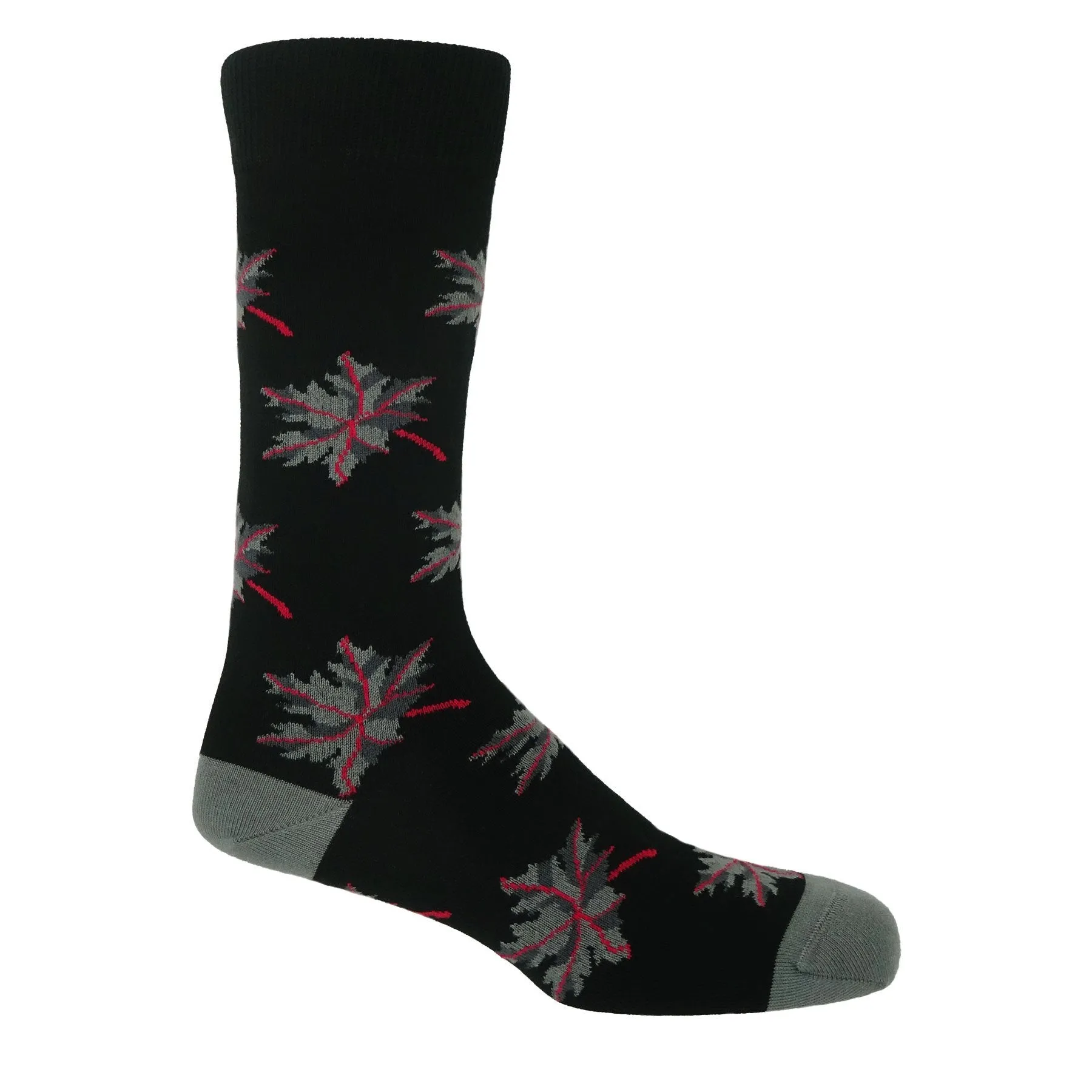 Autumn Leaf Men's Socks - Black