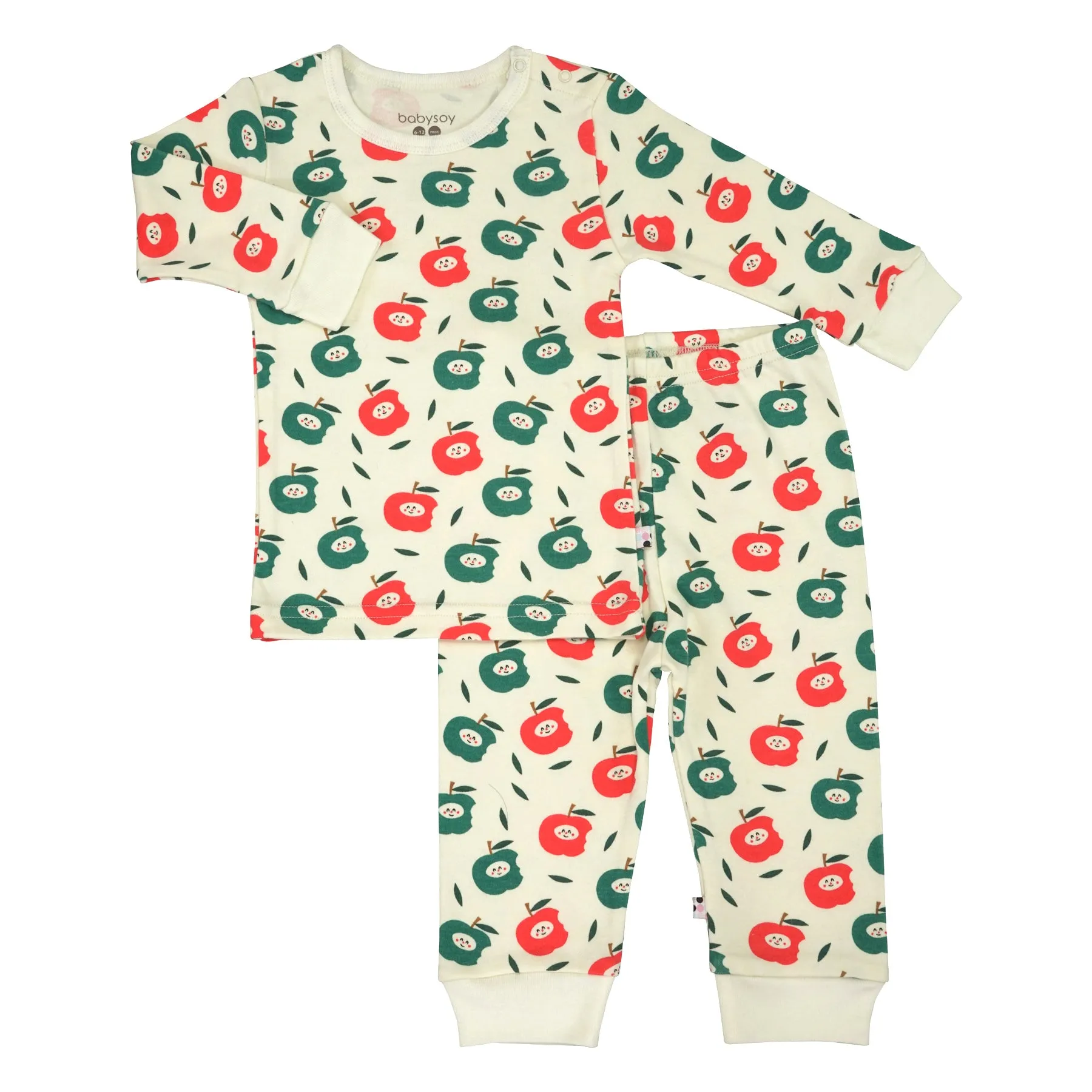 Baby Fruit Pattern Long Sleeve 2 Piece Pajamas Set