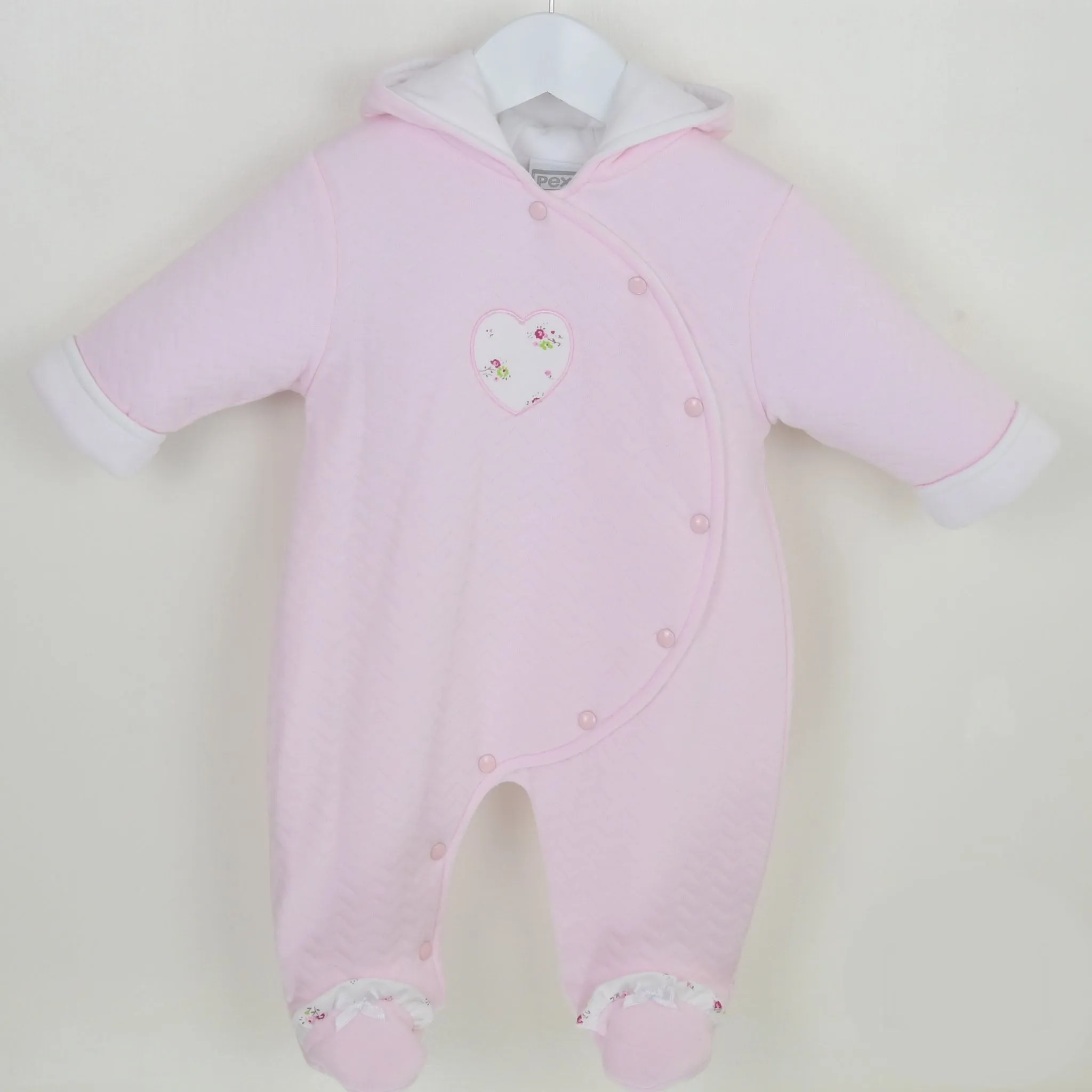 Baby Girls Sweetheart Snowsuit- Pink - Pex