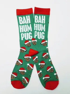 Bah Hum Pug Thick Crew Socks