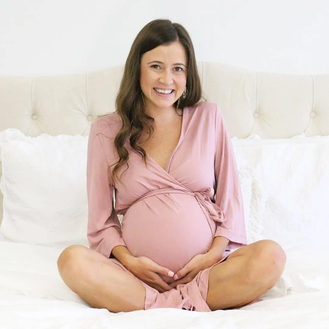 Bamboo Knit Maternity Robe | Solids*