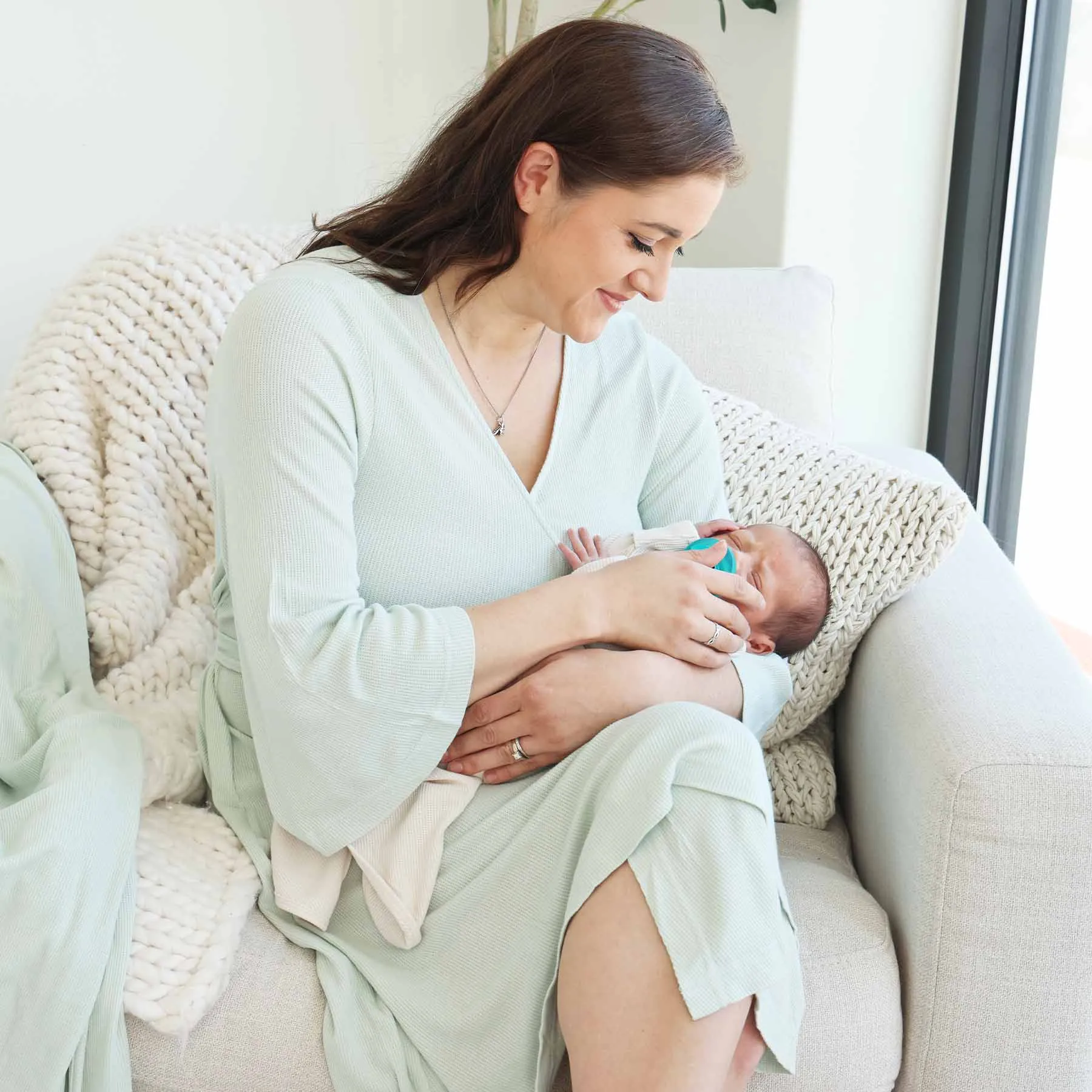 Bamboo Knit Maternity Robe | Solids*