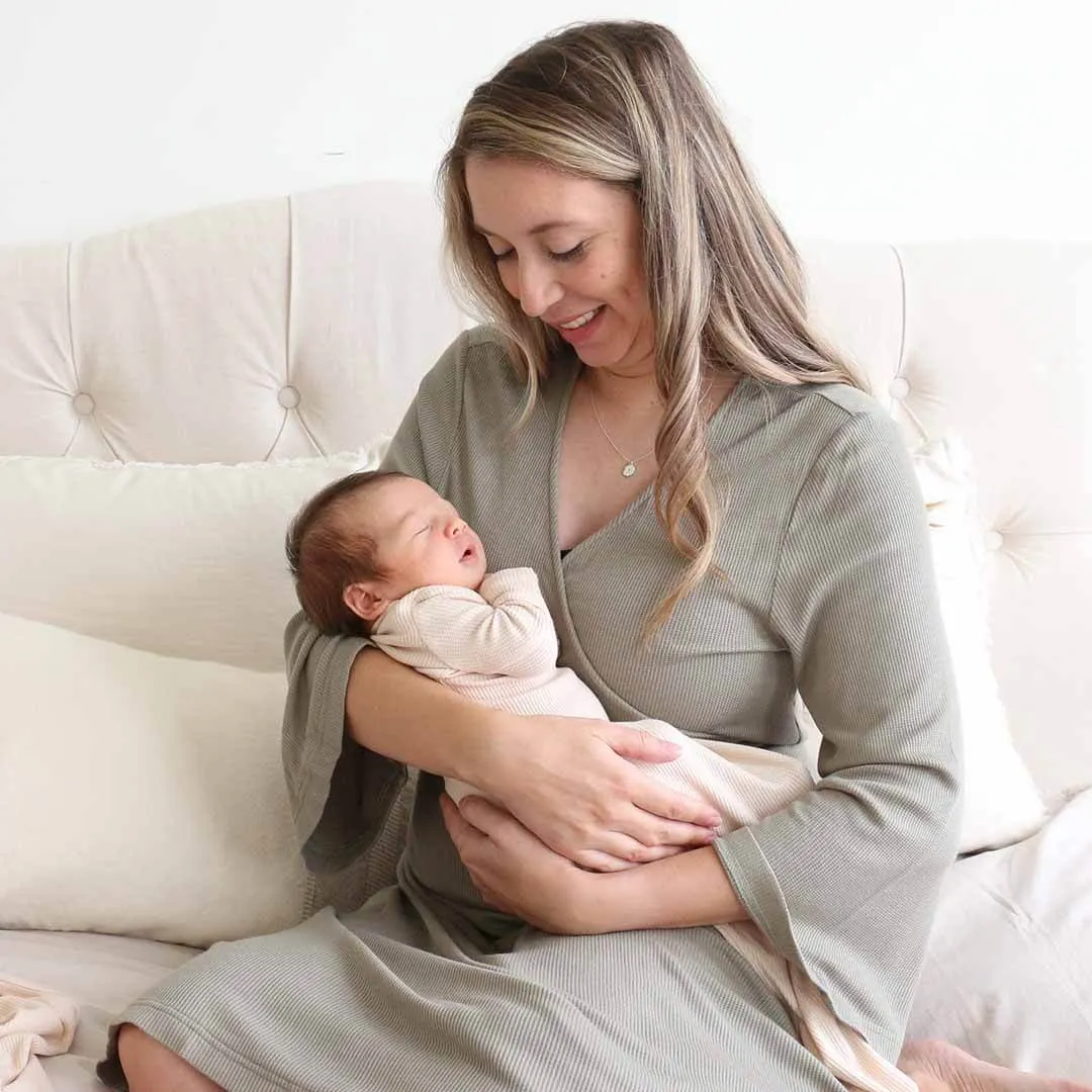 Bamboo Knit Maternity Robe | Solids*