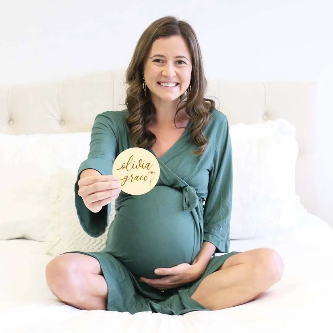 Bamboo Knit Maternity Robe | Solids*