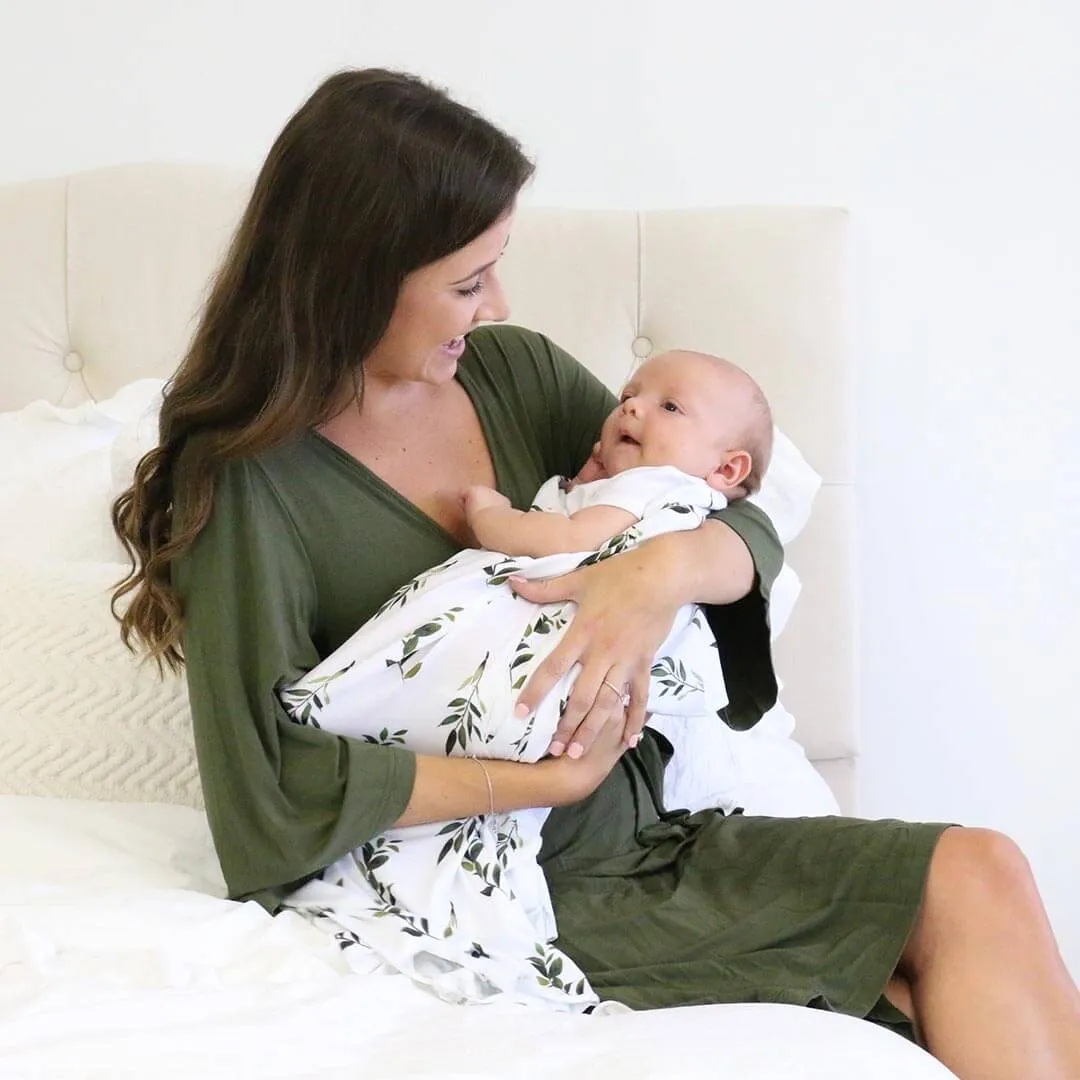 Bamboo Knit Maternity Robe | Solids*