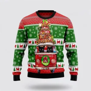 Black Cat Little Christmas Ugly Christmas Sweater For Men And Women, Best Gift For Christmas, Christmas Fashion Winter