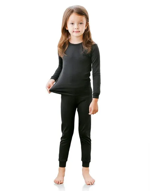 Black Girls Aero Heat Thermal Pajama Set