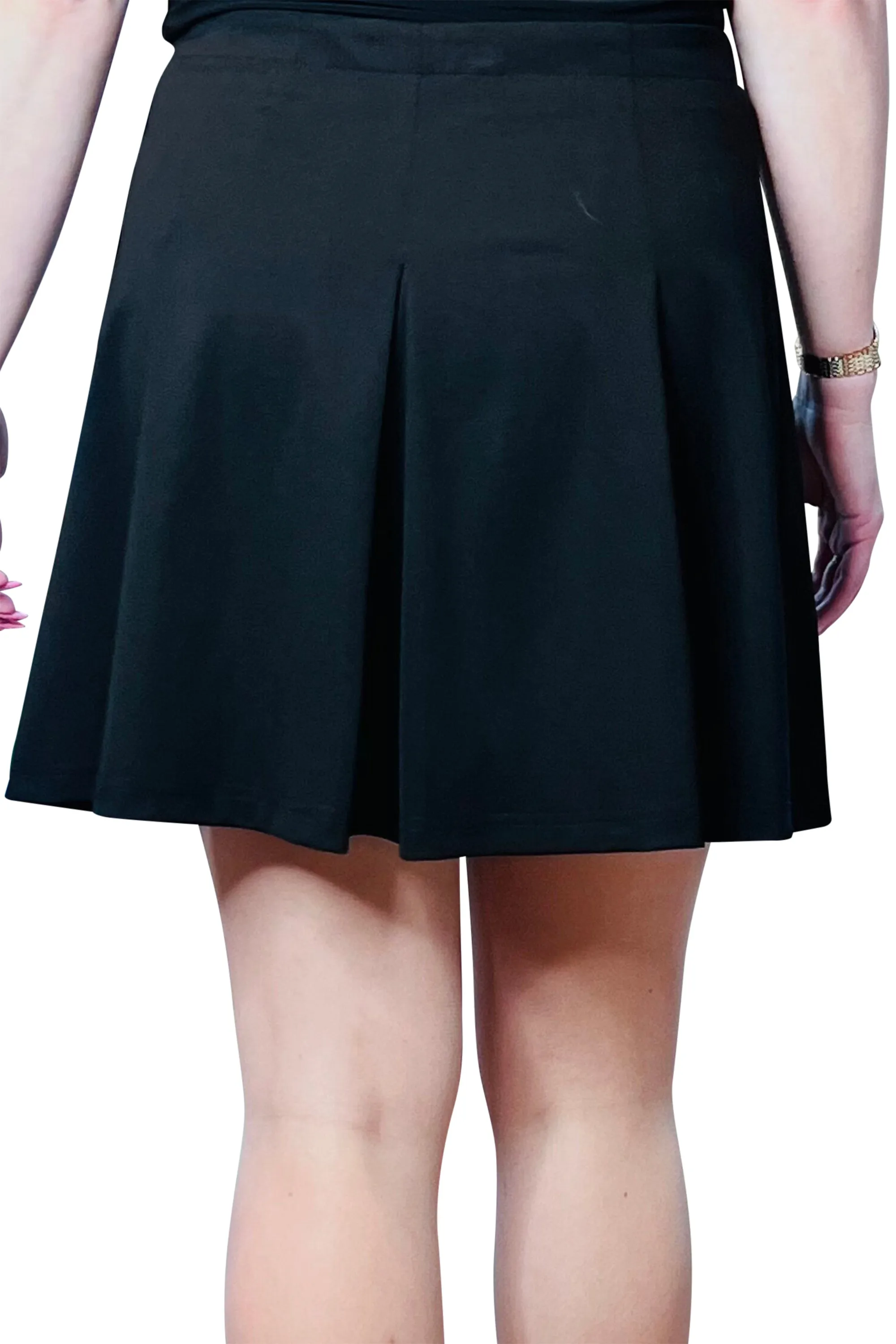 Black Mini Skirt - Pleated - Premium Jersey