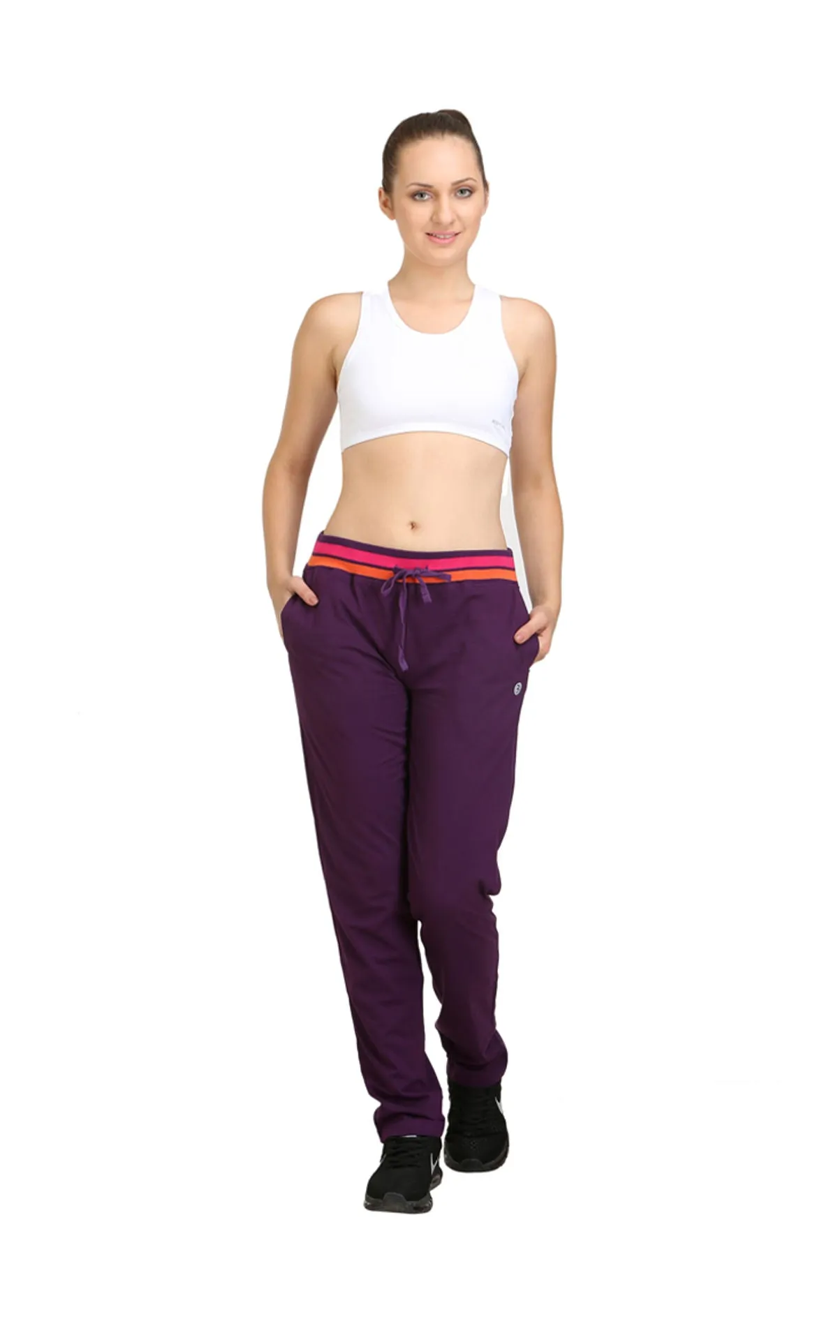 Bodyactive Women Dark Purple Trackpant-LL3-DPU