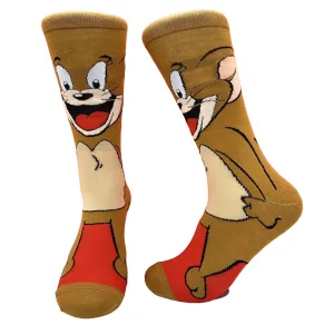 Cartoon Socks, Tom & "Jerry" Womens & Mens Fun Novelty Crew Character 360 Degree Artwork Designed Socks