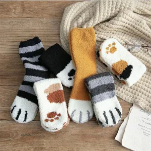 Cat Claws Cute Thick Warm Sleep Floor Socks