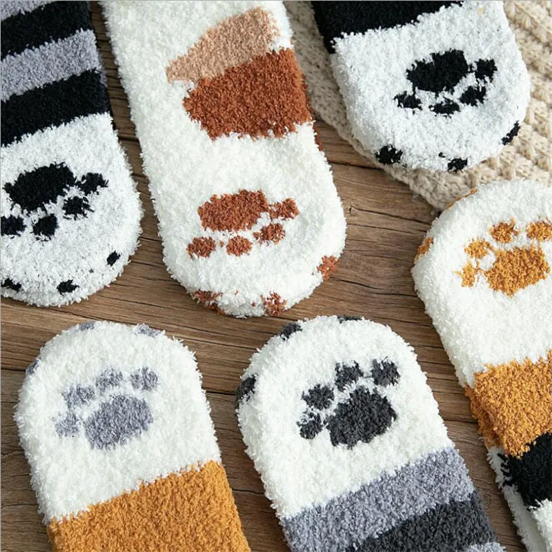 Cat Claws Cute Thick Warm Sleep Floor Socks