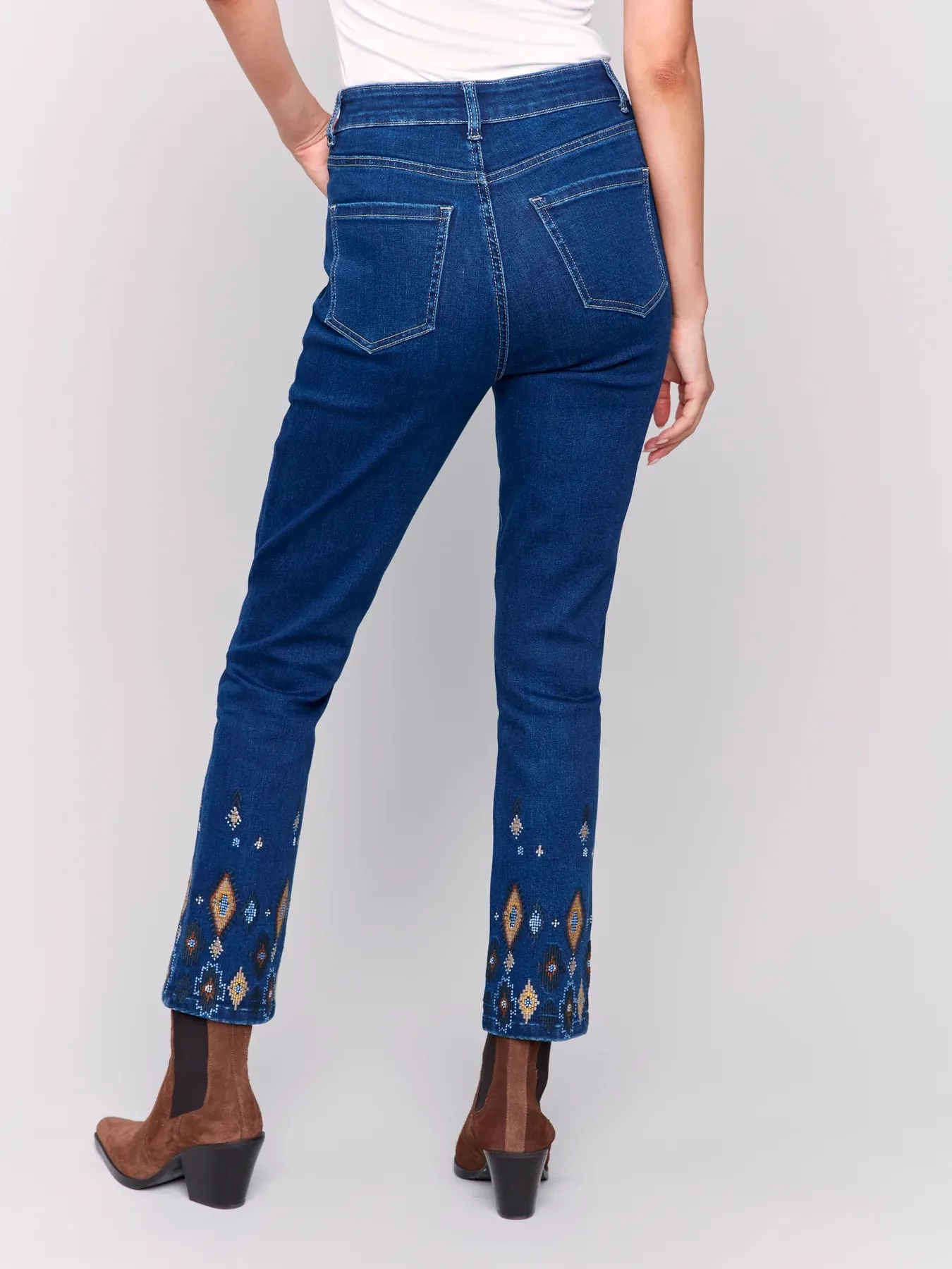 Charlie B Beaded Embroidery Pant - C5579-073C