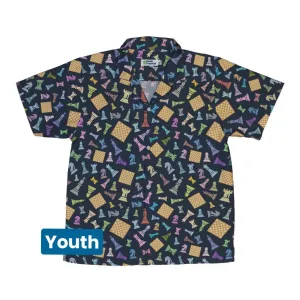 Chess Colorful Pieces Board Blue Youth Hawaiian Shirt