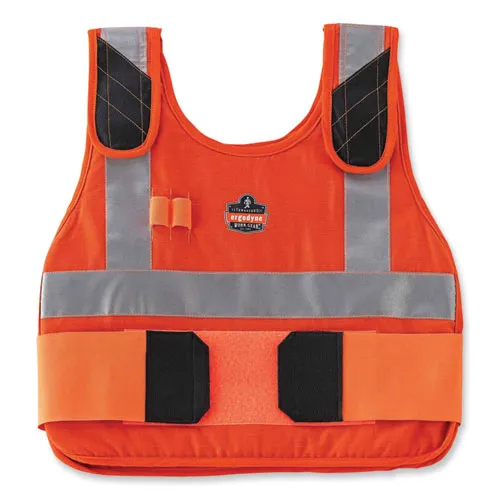 Chill-its 6225 Premium Fr Phase Change Cooling Vest, Modacrylic Cotton, Large/x-large, Orange, Ships In 1-3 Business Days