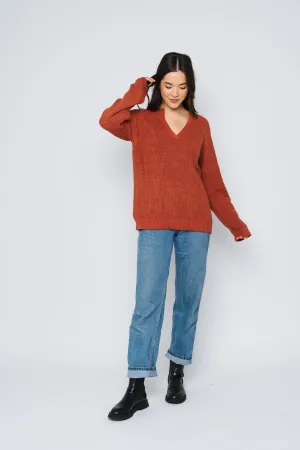 Christy-Mock Neck Split Front Pullover