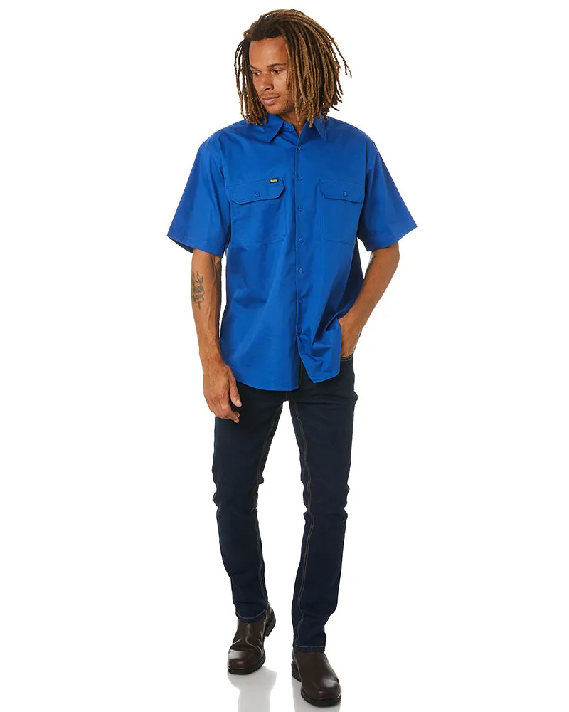 Cool Lightweight Drill Shirt SS - Royal