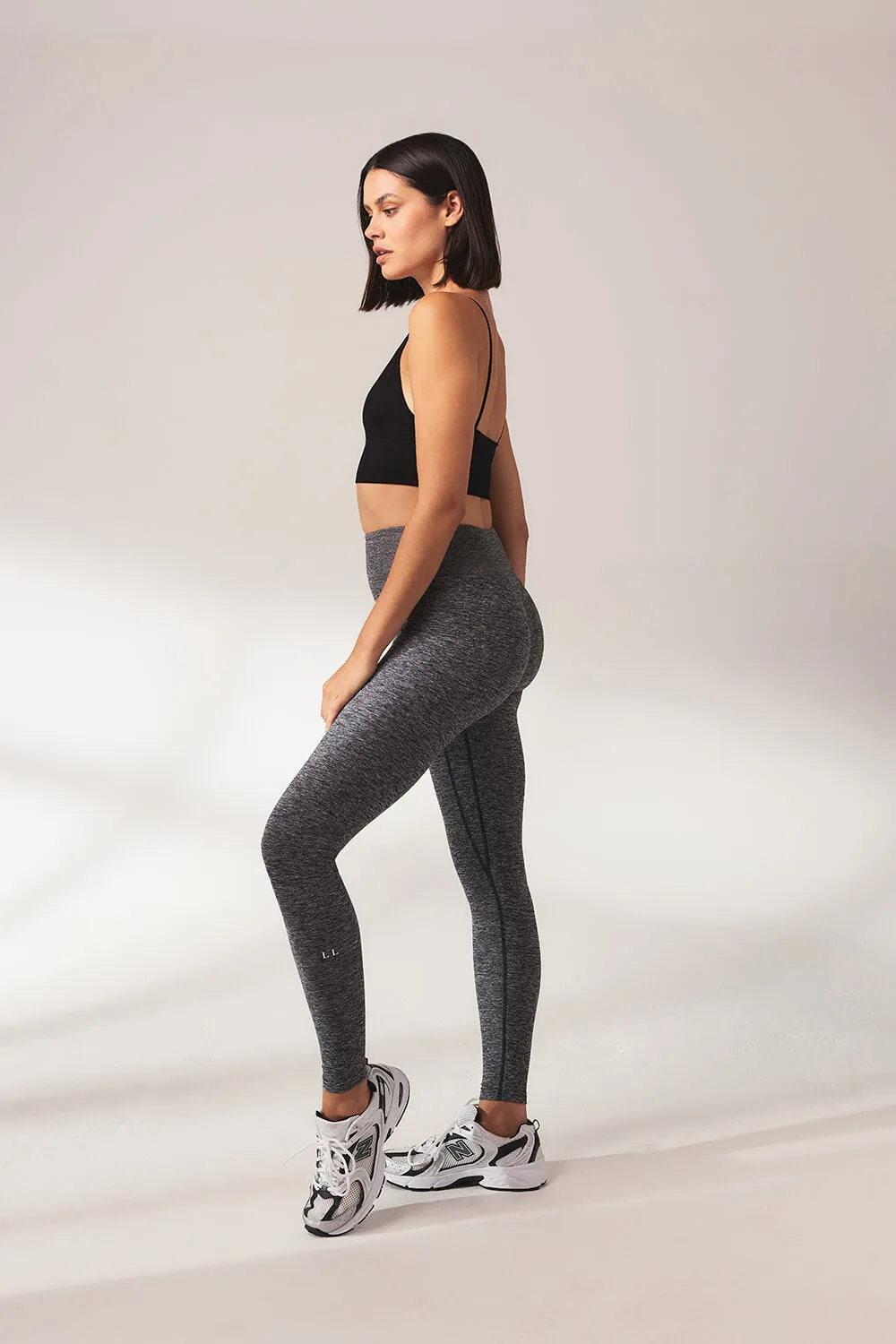 Curve Ultimate Soft-Touch High Waisted Leggings - Dark Grey Marl