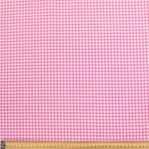 Dark Pink Small Check Cotton Print