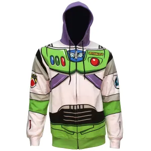 Disney Pixar Toy Story Men's I Am Buzz Lightyear Costume Adult Zip Hoodie