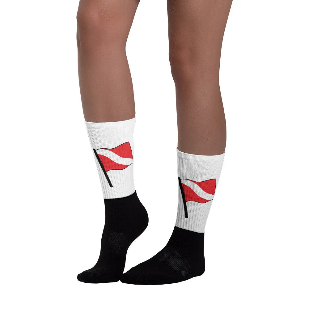 Dive Flag Black foot socks