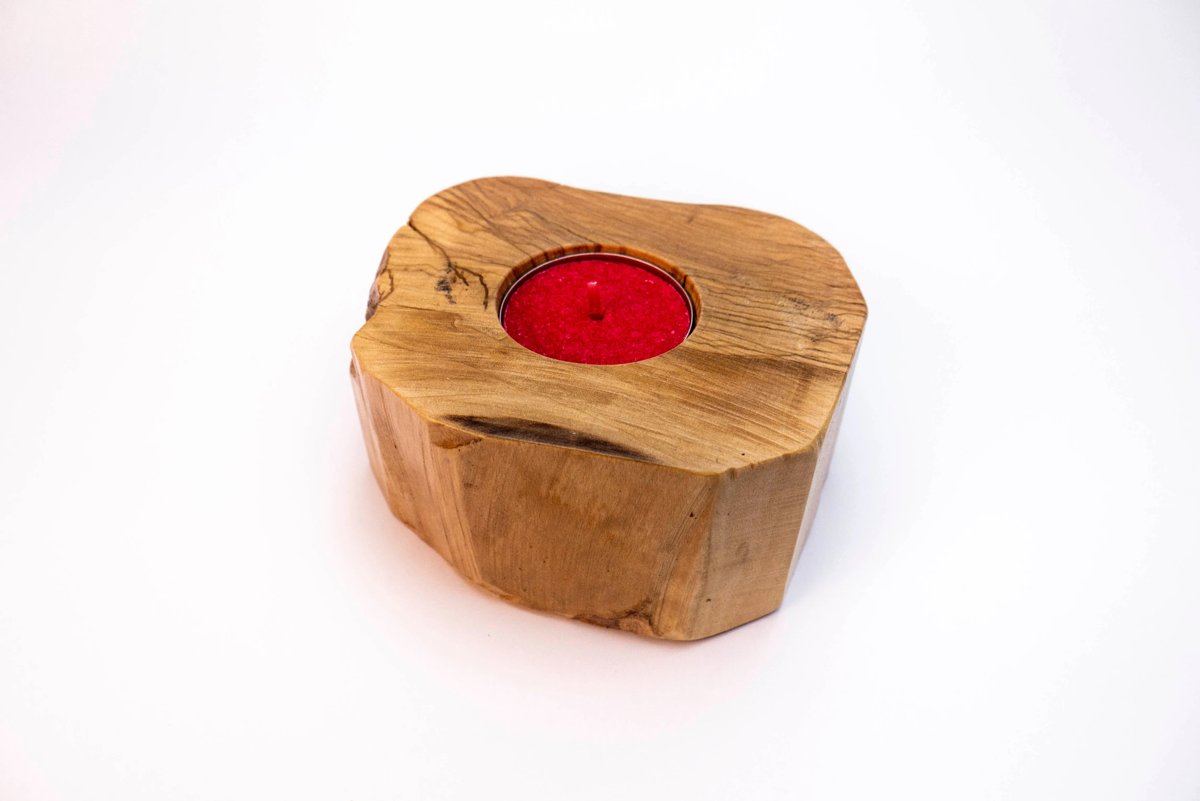 Eco Friendly Candle Holder. Olive wood Candle Holder.