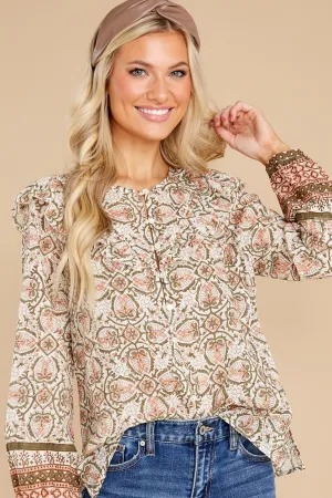 Ella Mosaic Block Print Blouse