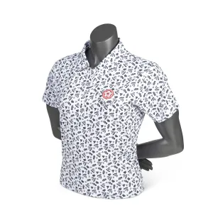 England Golf Womens FJ Polo Floral Print Lisle