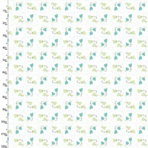 Fabric Editions Hello Spring White Tulip Toss Cotton Prints