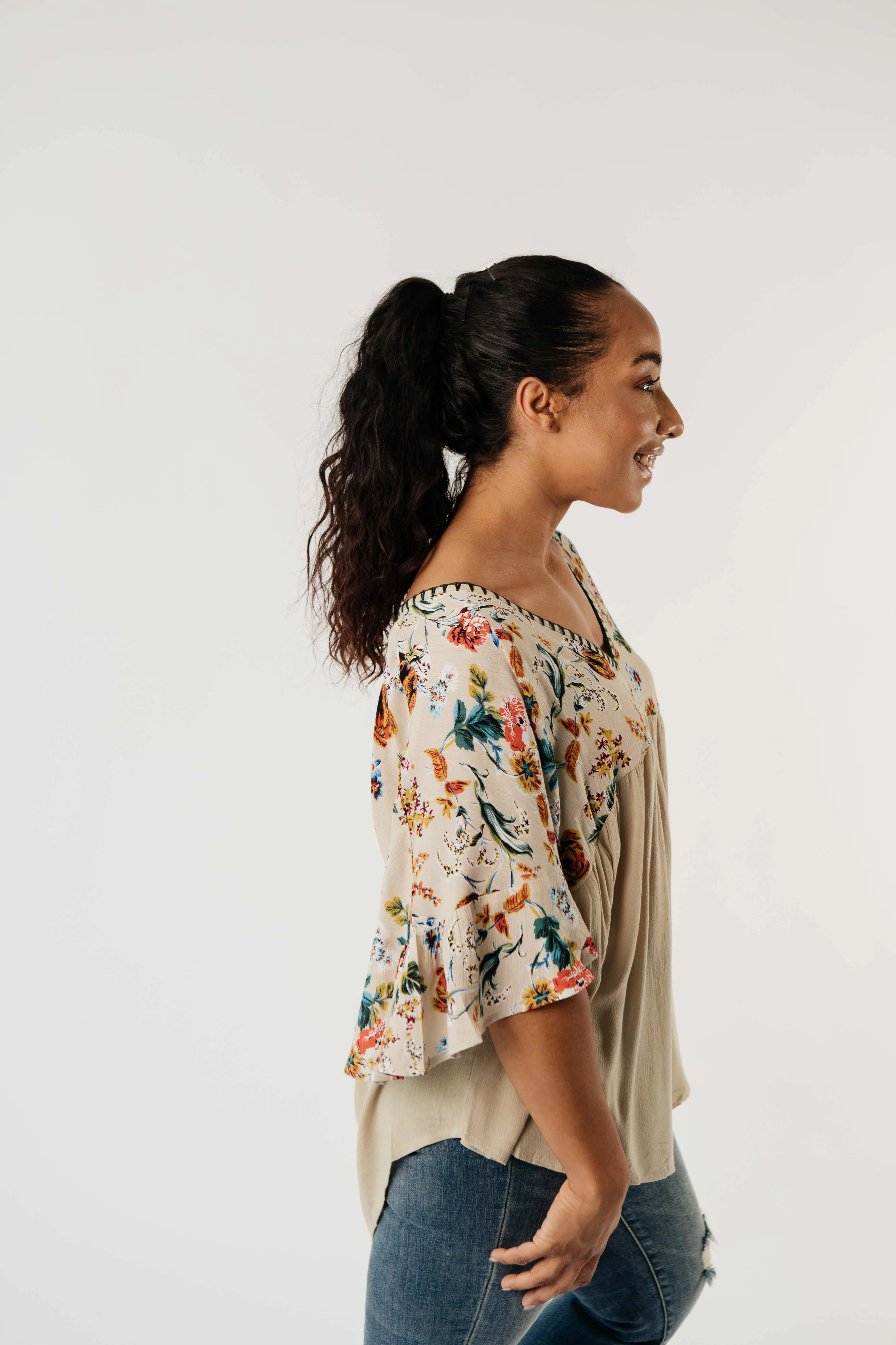 Floral Focus On Fall Blouse