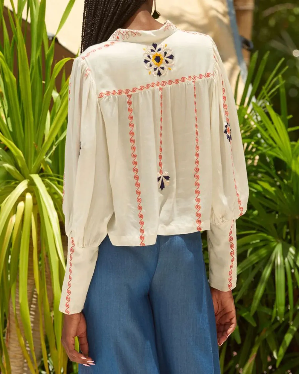 Gardenia Embroidered Elis Blouse