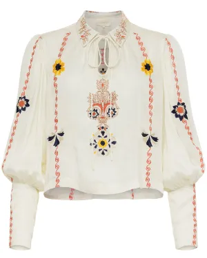 Gardenia Embroidered Elis Blouse