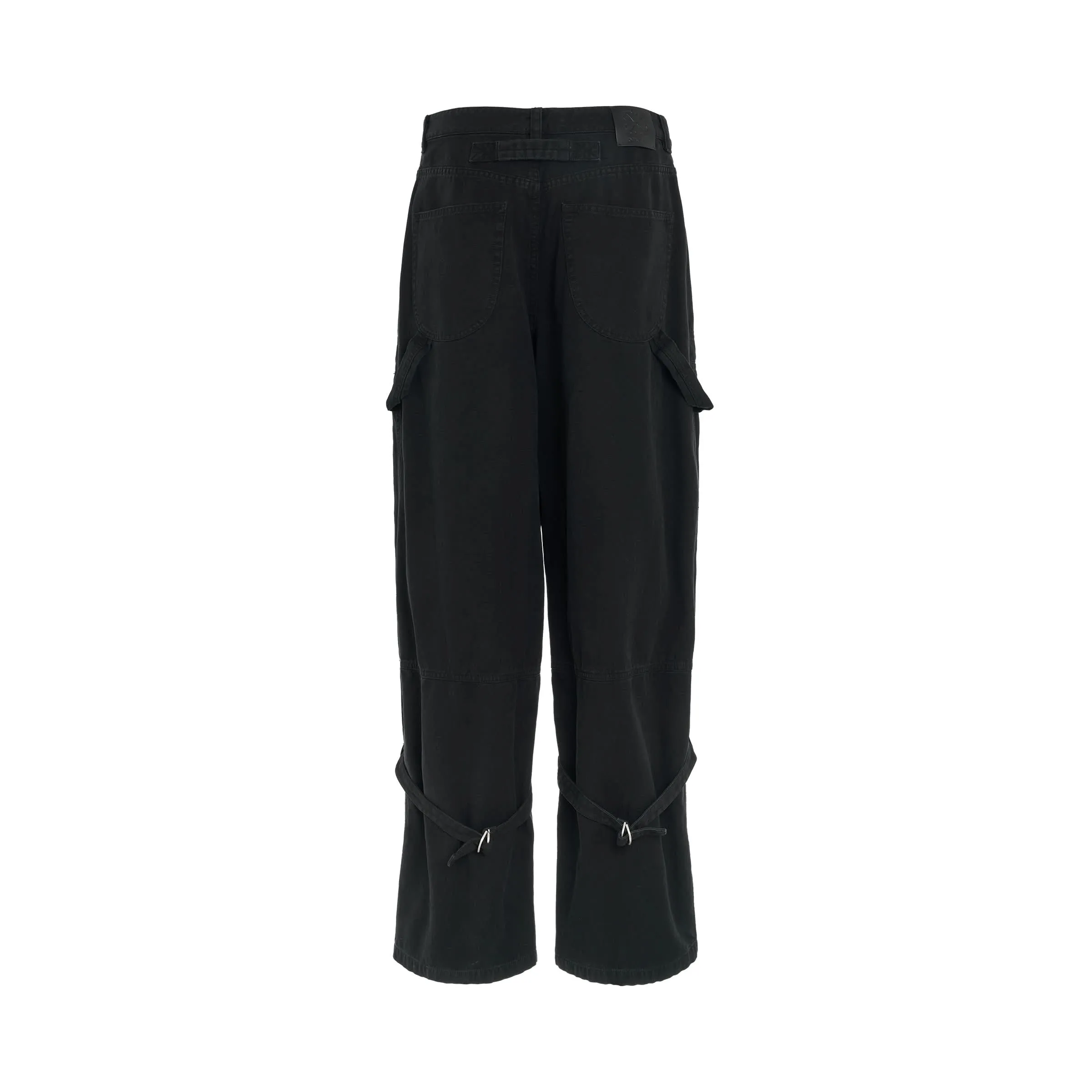 Garment Dyed Relaxed Carpenter Pants in Black