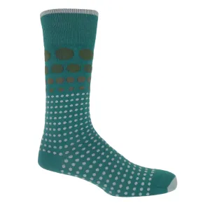 Grad Polka Men's Socks - Teal