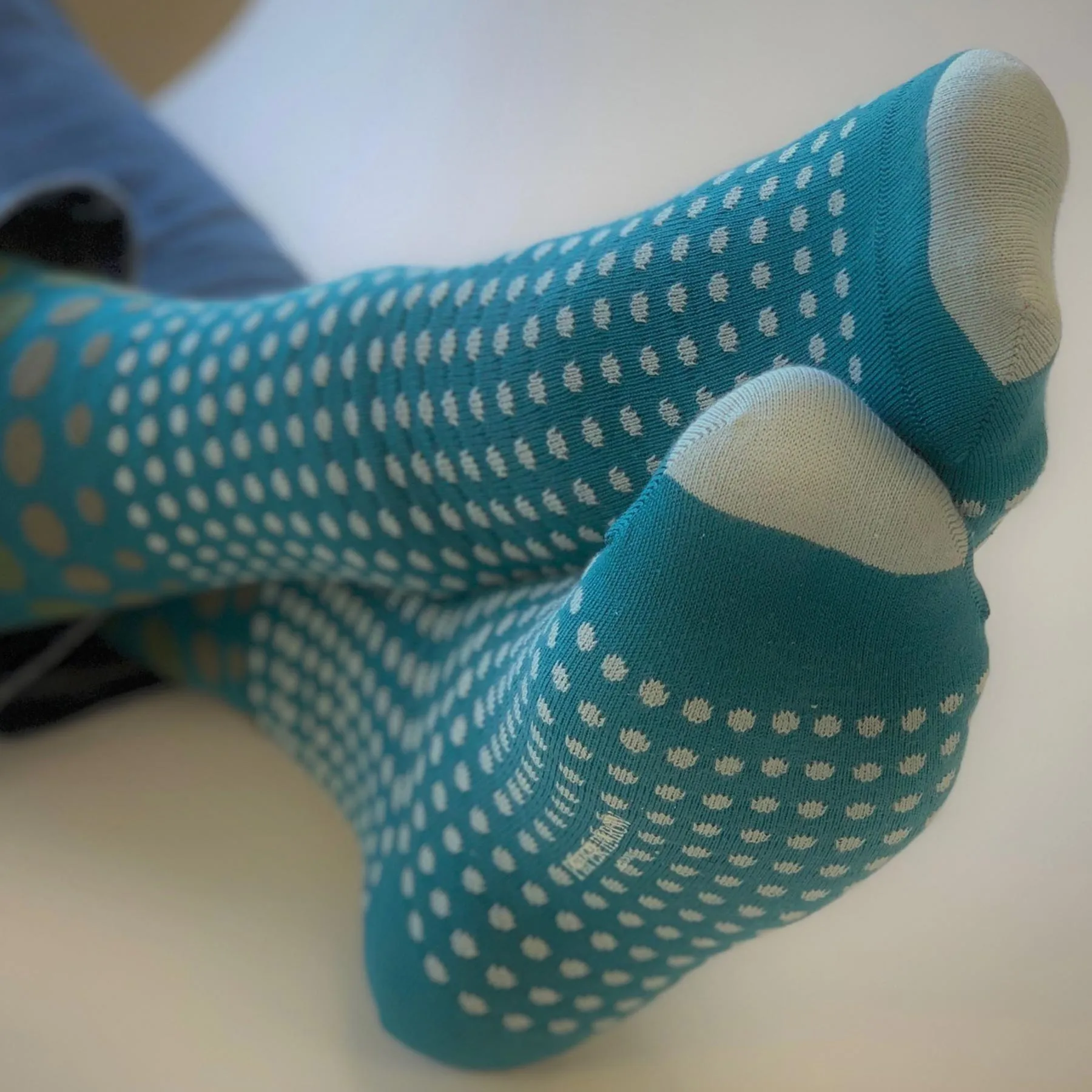 Grad Polka Men's Socks - Teal