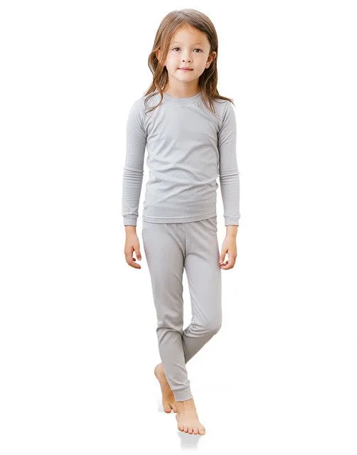 Grey Girls Aero Heat Thermal Pajama Set