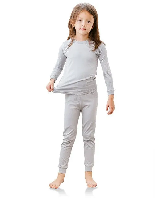 Grey Girls Aero Heat Thermal Pajama Set