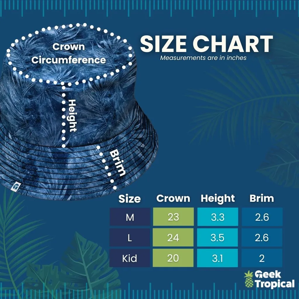 Grey Hawaiian Space Bucket Hat