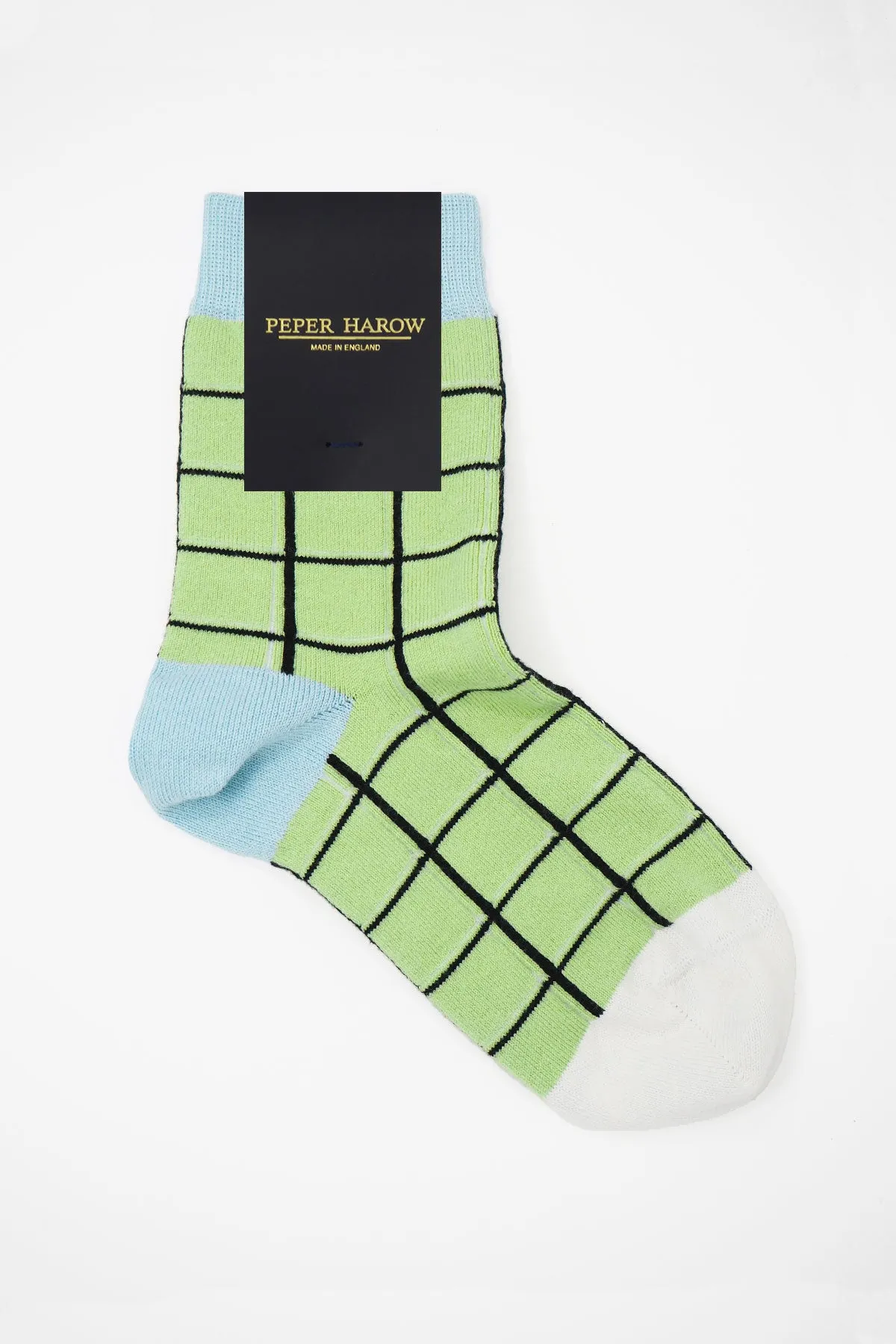 Grid Women's Socks - Lime